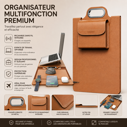 💼 Nuratek PowerSleeve Pro™ | Sacoche Laptop 5-en-1 avec Recharge Sans Fil