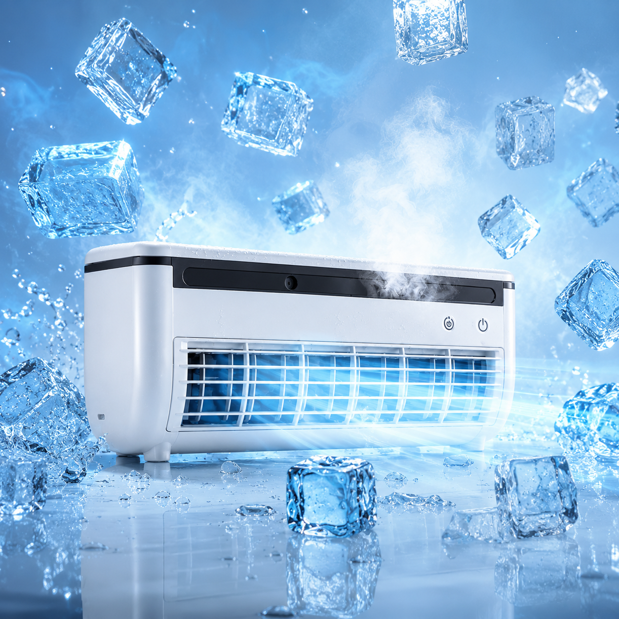 Mini Climatiseur Portable avec Brumisateur – Ventilateur Rechargeable 6000mAh