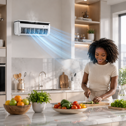 Mini Climatiseur Portable avec Brumisateur – Ventilateur Rechargeable 6000mAh