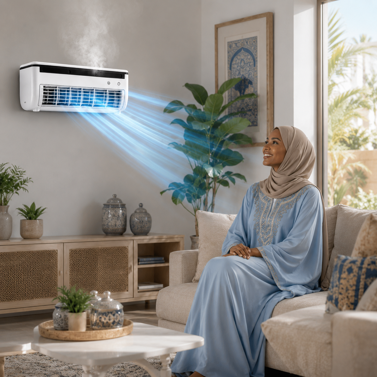 Mini Climatiseur Portable avec Brumisateur – Ventilateur Rechargeable 6000mAh