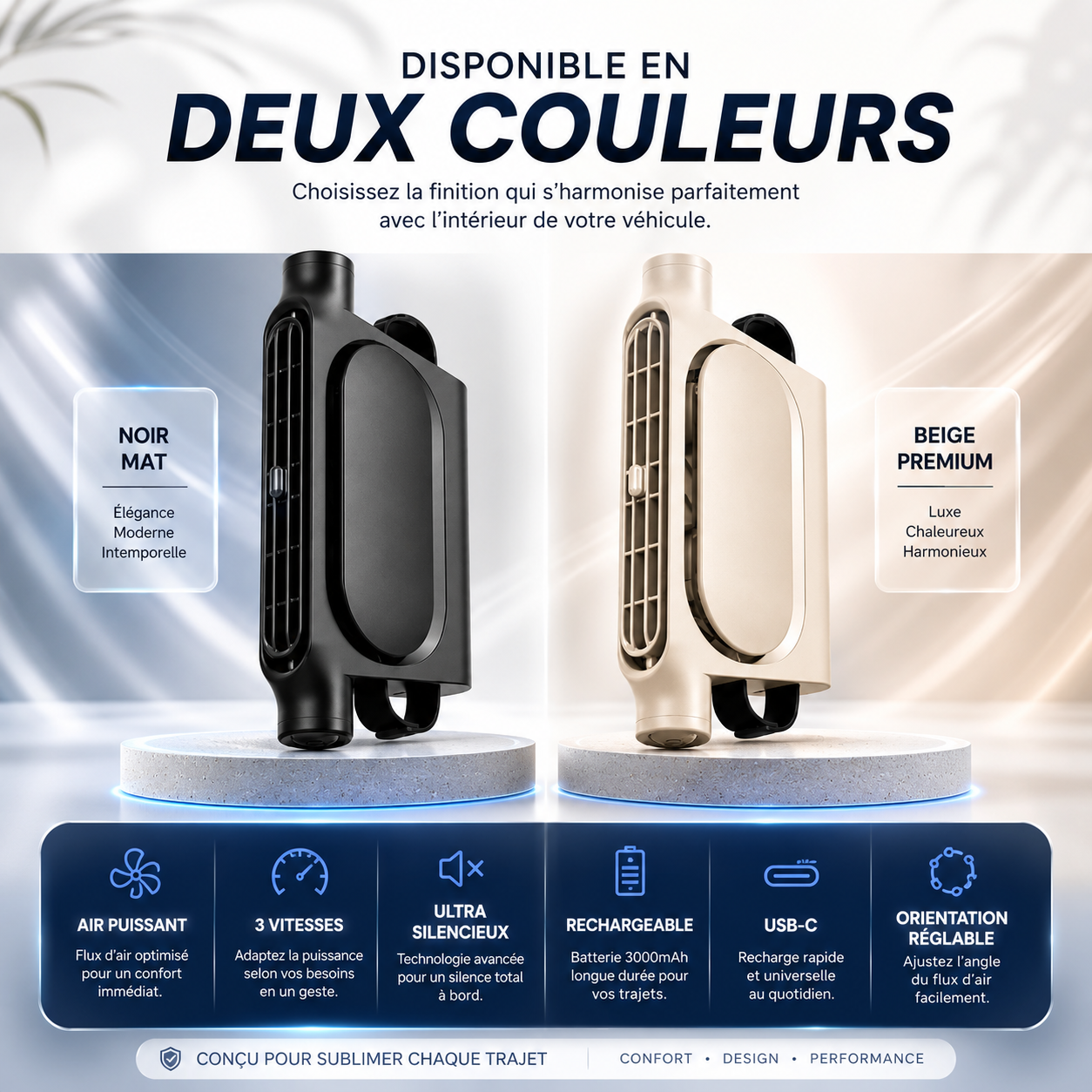 ❄️ Gardez vos passagers au frais tout l'été avec le ventilateur double turbine Nuratek™ TurboSeat Pro