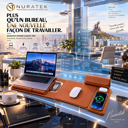 💼 Nuratek PowerSleeve Pro™ | Sacoche Laptop 5-en-1 avec Recharge Sans Fil
