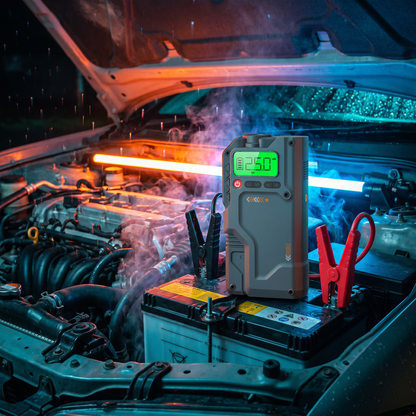 Booster de Batterie 2500A avec Compresseur d'Air Intelligent – Démarrage Rapide 12V