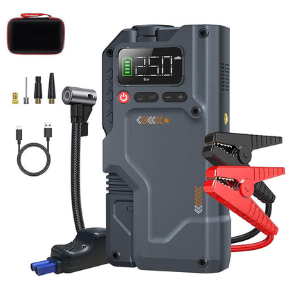 Booster de Batterie 2500A avec Compresseur d'Air Intelligent – Démarrage Rapide 12V