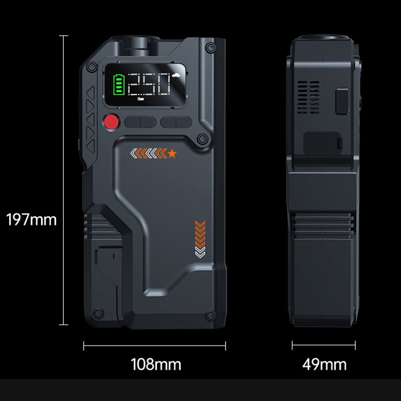 Booster de Batterie 2500A avec Compresseur d'Air Intelligent – Démarrage Rapide 12V