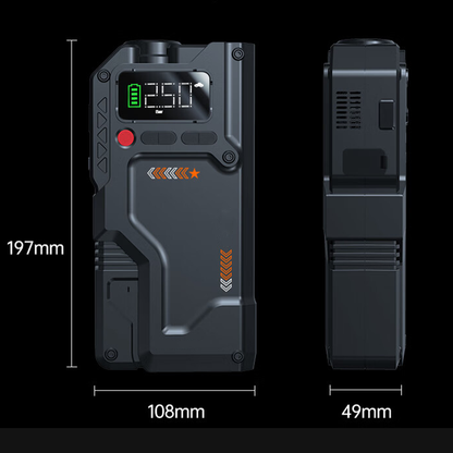 Booster de Batterie 2500A avec Compresseur d'Air Intelligent – Démarrage Rapide 12V